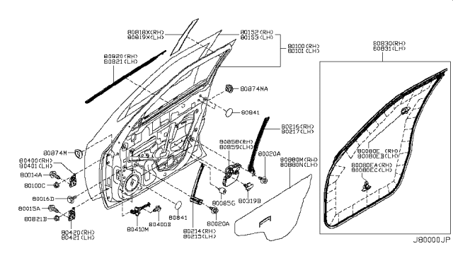 2013 Nissan Juke Panel - Front Door, Outer LH Diagram for H0153-1KAMA