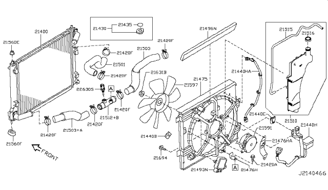 2017 Nissan Juke Tank Assy-Radiator Reservoir Diagram for 21710-3YM0B