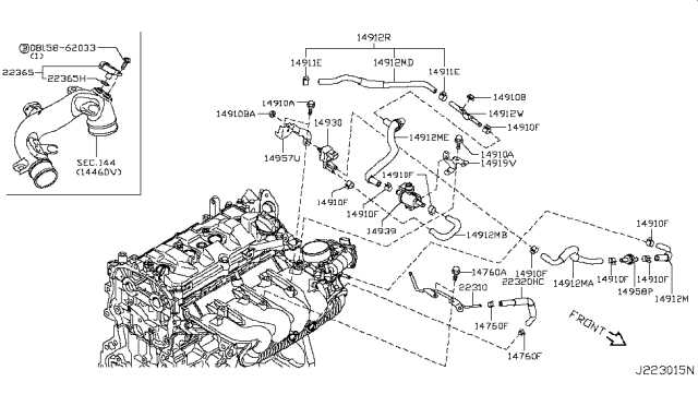 2011 Nissan Juke Engine Control Vacuum Piping Diagram 2