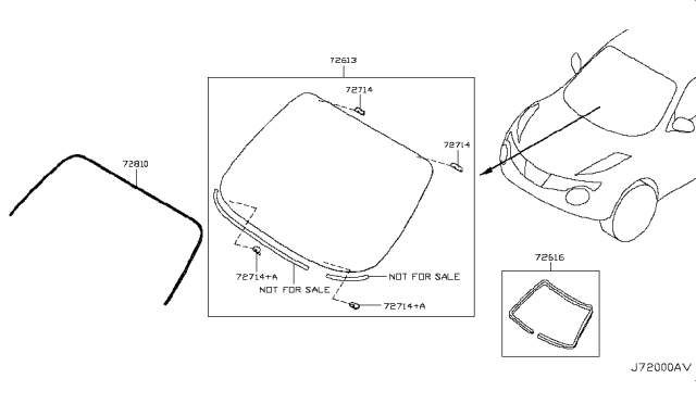 2016 Nissan Juke Front Windshield Diagram