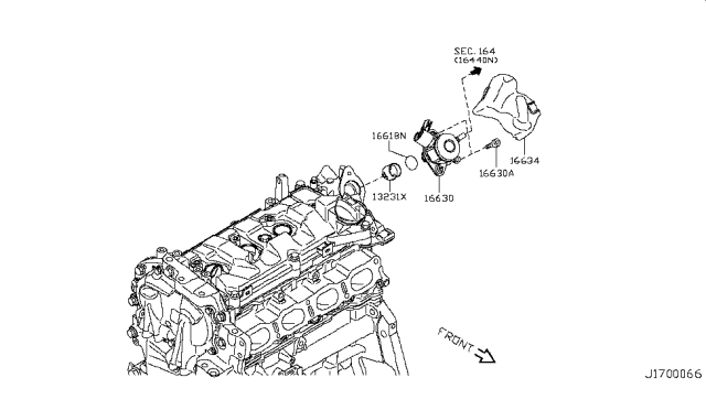 2017 Nissan Juke Fuel Pump Assembly-High Pressure Diagram for 16630-3JY0A
