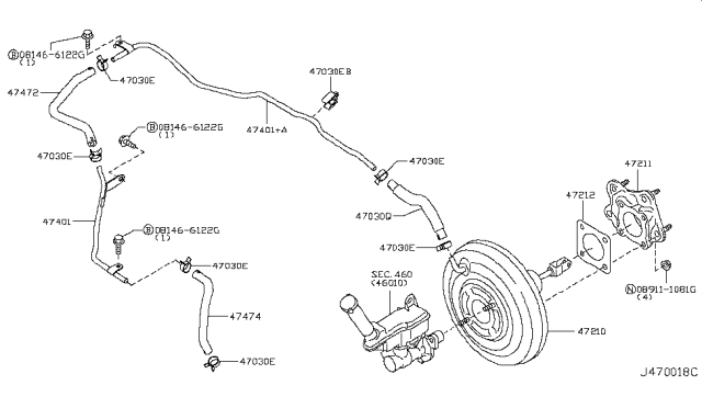 2017 Nissan Juke Brake Servo & Servo Control Diagram 1