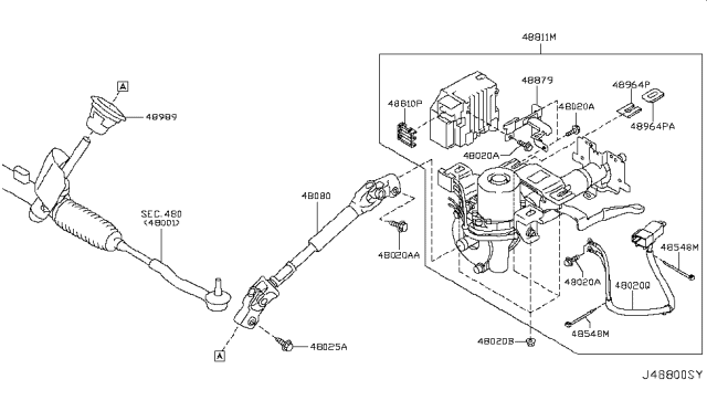 2012 Nissan Juke Steering Column Diagram 1