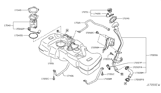 2014 Nissan Juke Fuel Tank Diagram 1