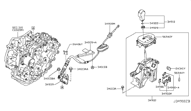 2013 Nissan Juke Auto Transmission Control Device Diagram 3