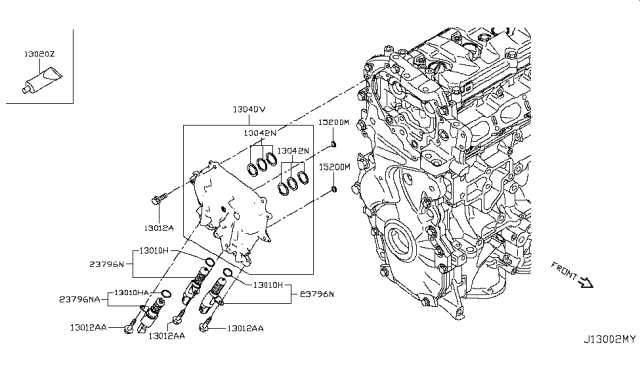 2014 Nissan Juke Camshaft & Valve Mechanism Diagram 6