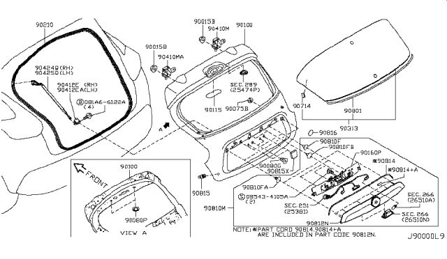 2015 Nissan Juke Back Door Panel & Fitting Diagram 2