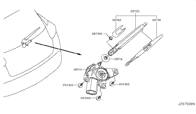 2017 Nissan Juke Rear Window Wiper Diagram