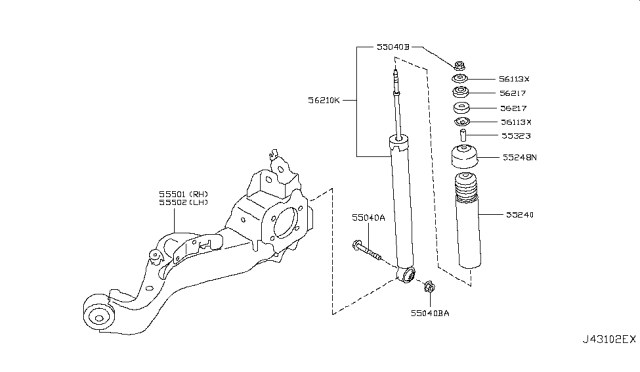 2016 Nissan Juke Rear Suspension Diagram 4