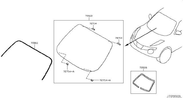 2012 Nissan Juke Front Windshield Diagram 1