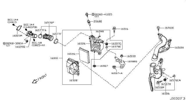 2011 Nissan Juke Air Cleaner Diagram 1