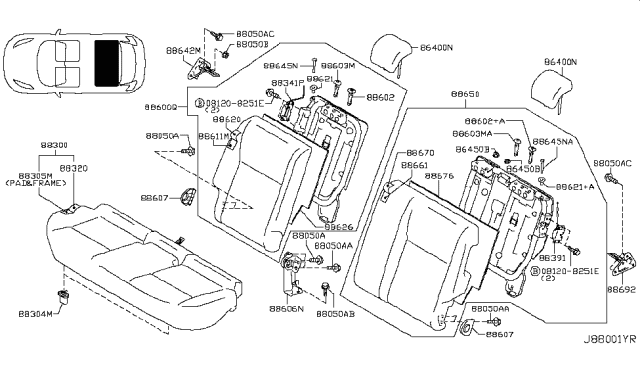 2014 Nissan Juke Rear Seat Diagram 2