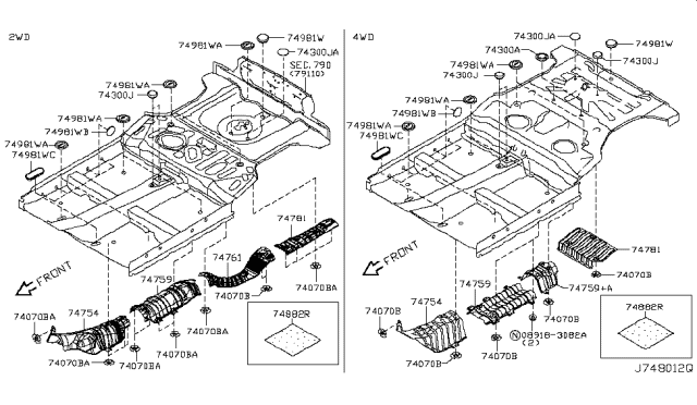 2017 Nissan Juke Floor Fitting Diagram 2