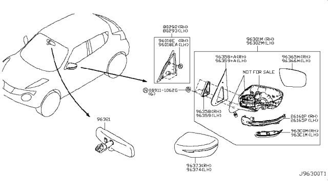 2016 Nissan Juke Cover-Front Door Corner,Inner RH Diagram for 80292-BV80A