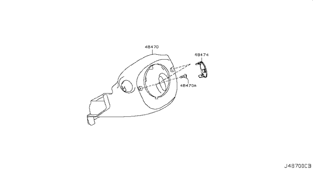 2017 Nissan Juke Cover Set-Steering Column Diagram for 48470-3YW0A