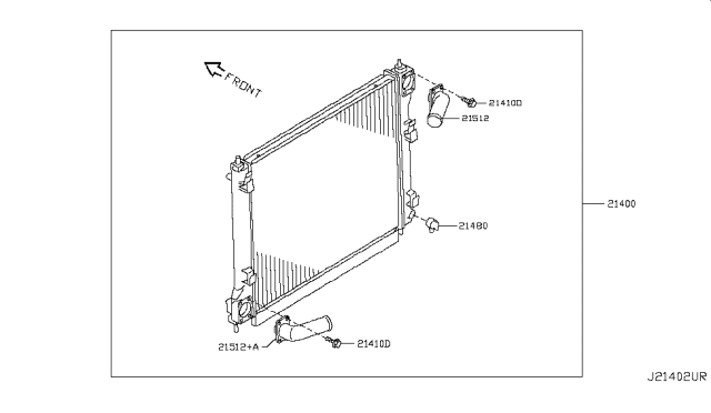 2012 Nissan Juke Radiator,Shroud & Inverter Cooling Diagram 4