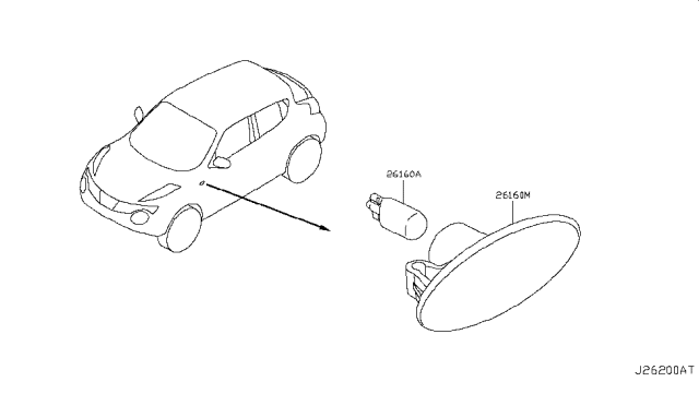 2012 Nissan Juke Side Marker Lamp Diagram 1