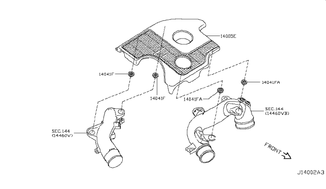 2015 Nissan Juke ORNMENT Diagram for 14041-1KC1B