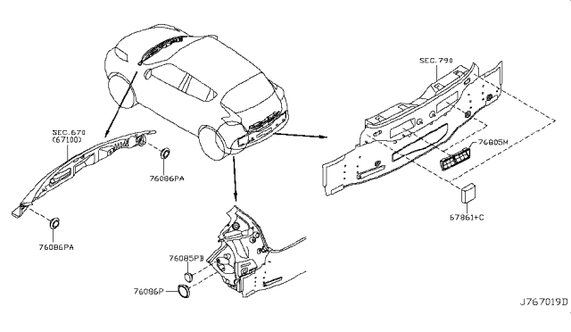 2012 Nissan Juke Body Side Fitting Diagram 3