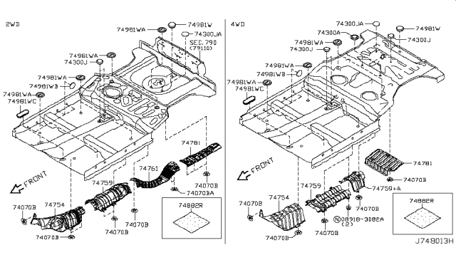 2017 Nissan Juke Floor Fitting Diagram 4