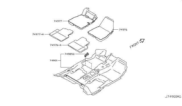 2011 Nissan Juke Floor Trimming Diagram 1