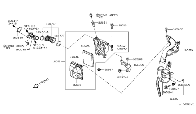 2011 Nissan Juke Air Cleaner Diagram 2