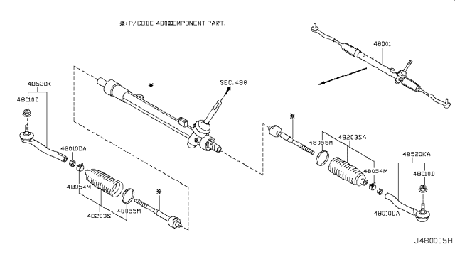 2014 Nissan Juke Manual Steering Gear Diagram