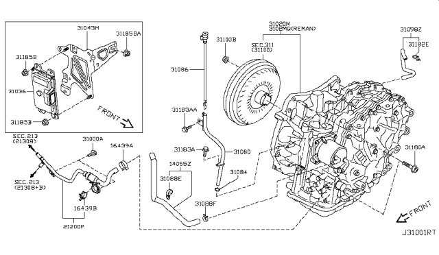 2012 Nissan Juke Auto Transmission,Transaxle & Fitting Diagram 4