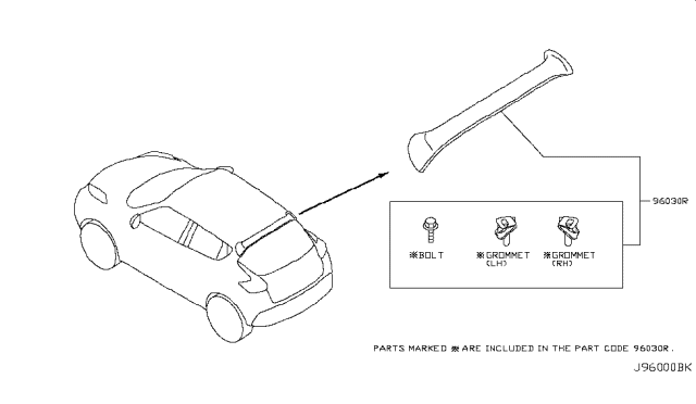 2015 Nissan Juke Air Spoiler Diagram 2