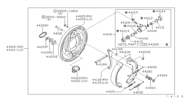 1981 Nissan 720 Pickup Rear Brake Diagram 1