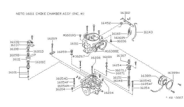 1981 Nissan 720 Pickup Bleed #120 Diagram for 16204-U6700