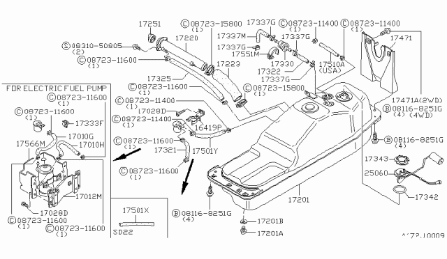 1981 Nissan 720 Pickup Fuel Tank Diagram 1