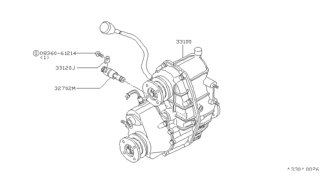 1981 Nissan 720 Pickup Transfer Assembly & Fitting Diagram