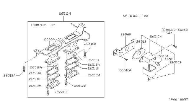 1983 Nissan 720 Pickup Bulb Diagram for 26715-89901