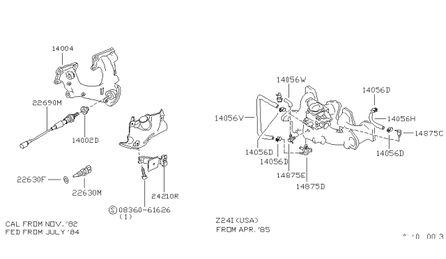 1986 Nissan 720 Pickup Manifold Diagram 7