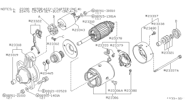 1985 Nissan 720 Pickup Starter Motor Diagram 5