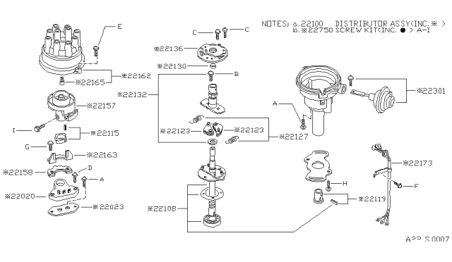 1982 Nissan 720 Pickup Distributor & Ignition Timing Sensor Diagram 4