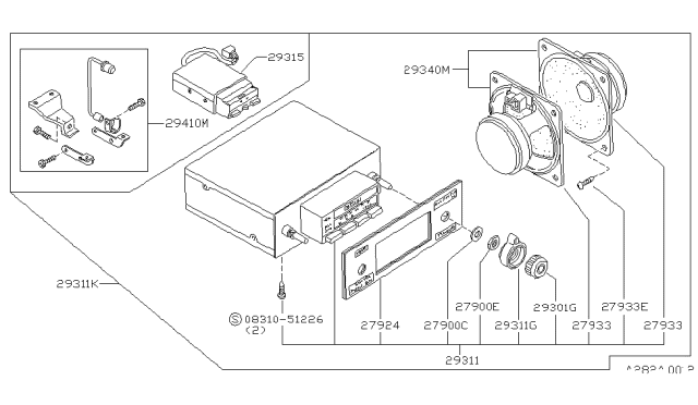 1985 Nissan 720 Pickup Cassette Stereo Diagram