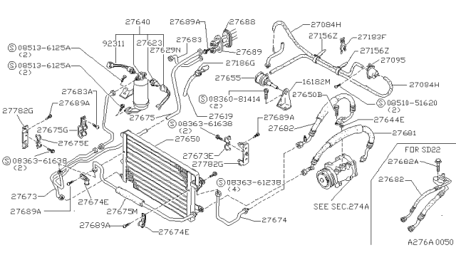 1982 Nissan 720 Pickup Flexible Hose Diagram for 92480-06W10