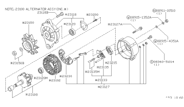 1986 Nissan 720 Pickup Alternator Diagram 6