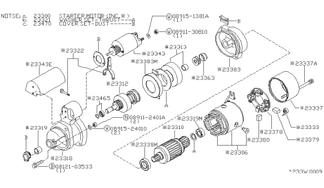 1982 Nissan 720 Pickup Washer Diagram for 23460-76201