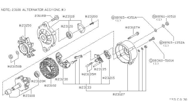 1982 Nissan 720 Pickup Alternator Diagram 7