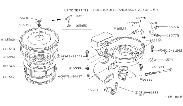 1981 Nissan 720 Pickup Air Cleaner Diagram 4