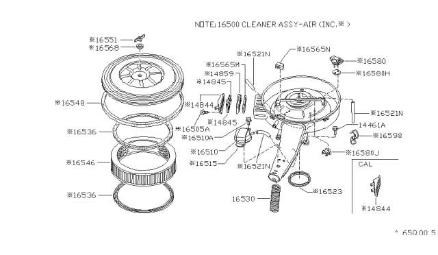 1986 Nissan 720 Pickup Air Cleaner Diagram 6