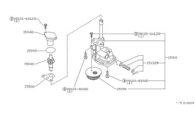 1981 Nissan 720 Pickup Engine Mechanical Engine Oil Pump Diagram 2