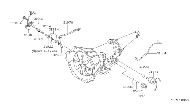 1982 Nissan 720 Pickup Control Switch & System Diagram