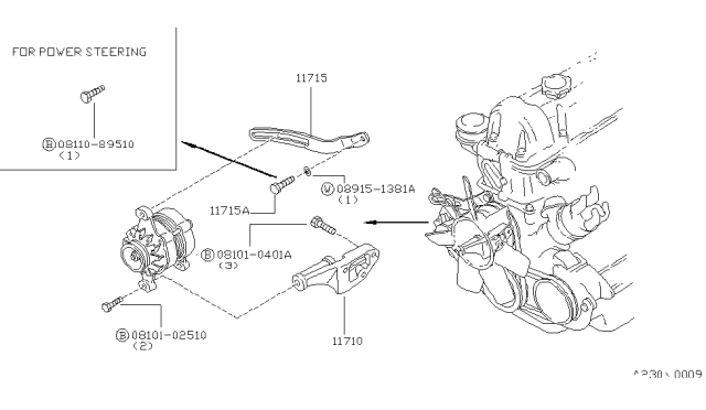 1982 Nissan 720 Pickup Alternator Fitting Diagram 5