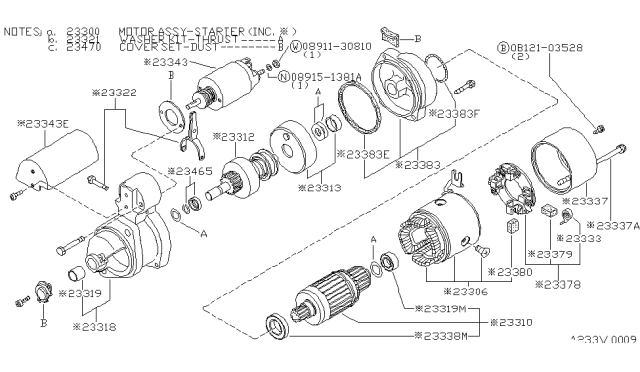 1984 Nissan 720 Pickup Starter Motor Diagram 2