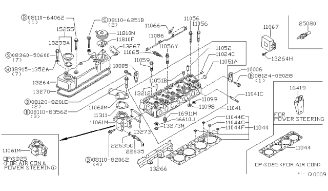 1985 Nissan 720 Pickup Bolt Diagram for 11056-H2301