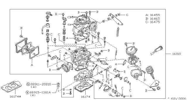 1985 Nissan 720 Pickup Carburetor Diagram 1